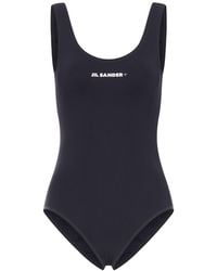 Jil Sander - Costume da bagno intero con logo + stampato - Lyst