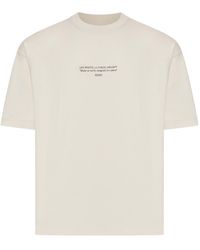 Off-White c/o Virgil Abloh - Crew Neck Cotton Statement T-Shirt - Lyst