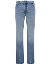 Miu Miu - Five-Pocket Washed Denim Trousers - Lyst