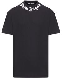 Palm Angels - T-shirt con logo sul collo - Lyst