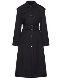 Burberry - Long Nylon Car Coat With Hood - Lyst
