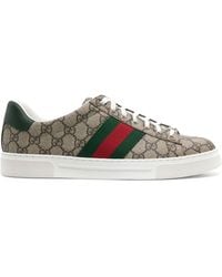 Gucci - Low-top Sneakers Web "ace" Detail - Lyst