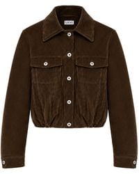 Loewe - Cotton Corduroy Jacket With A Balloon Silhouette And Curved Sleeves - Lyst