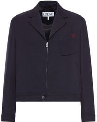 Loewe - Wool Zip-Up Jacket - Lyst