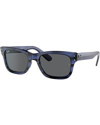 Ray-Ban - Burbank Sonnenbrillen Blau Fassung Grau Glas 52-20 - Lyst