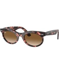 Ray-Ban - Rb2242f Wayfarer Oval Low Bridge Fit Sunglasses - Lyst