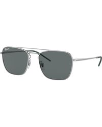 Ray-Ban - 0rb3588 Square Sunglasses, Rubber Silver, 55.0 Mm - Lyst