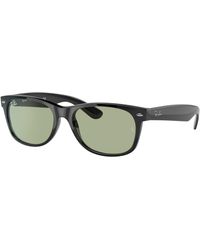 Ray-Ban - Rb2132 New Wayfarer Polarized Sunglasses, Matte Tortoise/polarized Green Gradient, 52 Mm - Lyst