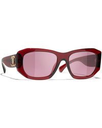 CHANEL - Sunglass Rectangle Sunglasses Ch5554 - Lyst