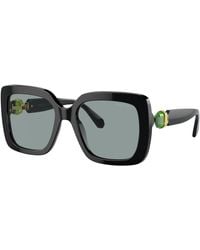 Swarovski - Sk6001f Low Bridge Fit Square Sunglasses - Lyst