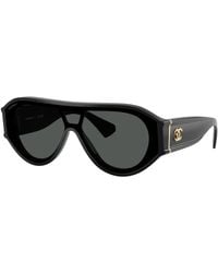 CHANEL - Sunglass Shield Sunglasses Ch5568 - Lyst