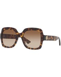 Gucci - Lunettes de soleil Gg1337 S 001 Noir/Gris Dégradé Femme - Lyst