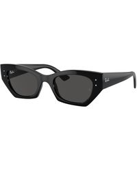 Ray-Ban Zena Bio Based Dark Grey Irregular Sunglasses Rb4430