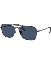 Ray-Ban - Sunglasses Unisex Caravan Titanium - Pewter Frame Blue Lenses 58-15 - Lyst