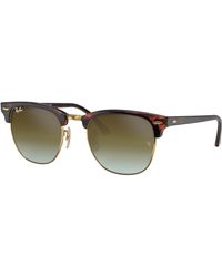 Ray-Ban - Sunglass Rb3016 Clubmaster Flash Lenses - Lyst