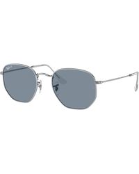 Ray-Ban - Rb3548n Hexagonal Flat Lens Hexagonal Sunglasses - Lyst