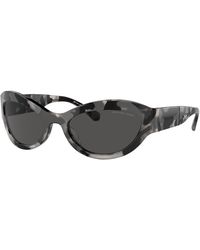Michael Kors - Burano Dark Grey Oval Sunglasses Mk2198 300587 59 - Lyst