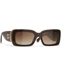 CHANEL - Sunglass Ch5534a Rectangle Sunglasses Ch5534a - Lyst