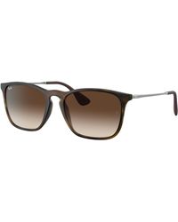 Ray-Ban - Sunglasses Man Chris - Tortoise Frame Brown Lenses 54-18 - Lyst