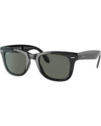 Ray-Ban - New wayfarer classic gafas de sol montura azul lentes polarizado - Lyst