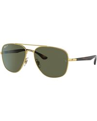 Ray-Ban - Rb3683 Sonnenbrillen Schwarz Fassung Blau Glas 56-15 - Lyst