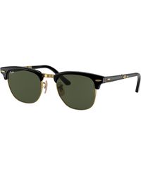 Ray-Ban - Rb2176 Clubmaster Folding Polarized Square Sunglasses - Lyst