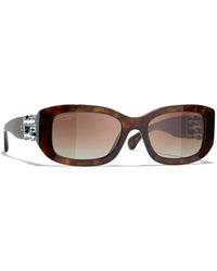 CHANEL - Sunglass Rectangle Sunglasses Ch5542 - Lyst