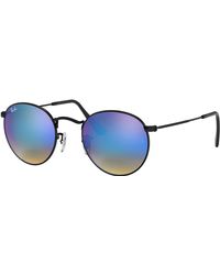 Ray-Ban - Sunglass RB3447 Round Flash Lenses Gradient - Lyst