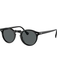 Oliver Peoples - Gregory Peck Round Sunglasses - Lyst