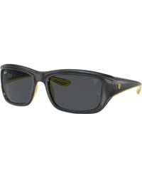 Ray-Ban - RB4405M SCUDERIA FERRARI COLLECTION Gafas de sol Gris sobre amarillo Montura Gris Lentes 59-19 - Lyst