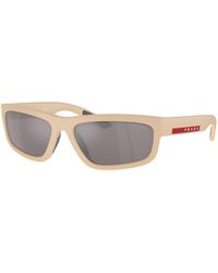 Prada Linea Rossa - Man Ps 01ts - Frame Color: Black, Lens Color: Silver, Size 56-/19/140 - Lyst
