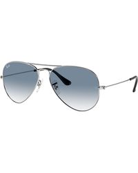 Ray-Ban - Aviator Gradient Sunglasses Frame Blue Lenses - Lyst