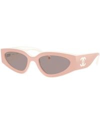 CHANEL - Sunglass Cat Eye Sunglasses Ch6056 - Lyst