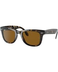 Ray-Ban - Sunglasses Wayfarer Folding Classic - Military Green Frame Brown Lenses 50-22 - Lyst