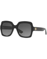 Gucci - Sonnenbrille Gg1337 S 001 Schwarz/Grau Farbverlauf Damen - Lyst