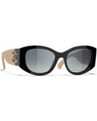 CHANEL - Sunglass Oval Sunglasses Ch5524 - Lyst