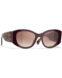 CHANEL - Sunglass Oval Sunglasses Ch5524 - Lyst