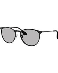 Ray-Ban - Rb3539 Erika Round Metal Sunglasses, Black/grey Gradient, 54 Mm - Lyst