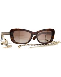 CHANEL - Femme Sunglass Rectangle Sunglasses Ch5553 - Lyst