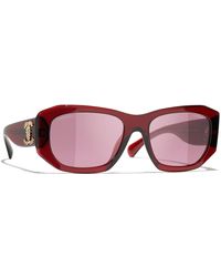 CHANEL - Femme Sunglass Rectangle Sunglasses Ch5554 - Lyst