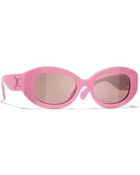 CHANEL - Sunglass Oval Sunglasses Ch5528 - Lyst