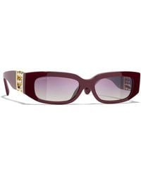 CHANEL - Sunglass Rectangle Sunglasses Ch5544 - Lyst