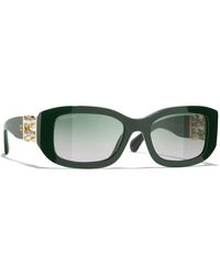 CHANEL - Sunglass Rectangle Sunglasses Ch5542 - Lyst