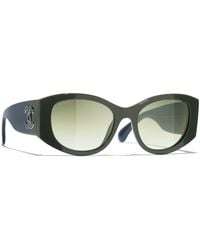 CHANEL - Sunglass Oval Sunglasses Ch5524 - Lyst