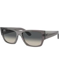Ray-Ban - Rb0947sf Carlos Low Bridge Fit Rectangular Sunglasses - Lyst