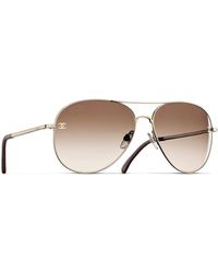 CHANEL - Vrouwelijk Sunglass Pilot Sunglasses Ch4189Tq - Lyst