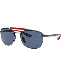 Ray-Ban - Sunglasses Man Rb3662m Scuderia Ferrari Collection - Gunmetal Frame Blue Lenses 59-17 - Lyst