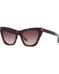 Saint Laurent - Sunglass Sl 214 Kate - Lyst