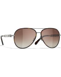 CHANEL - Sunglass Pilot Sunglasses Ch4284b - Lyst