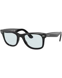Ray-Ban - Wayfarer Clear Evolve Sunglasses Shiny Black Frame Grey Lenses 50-22 - Lyst